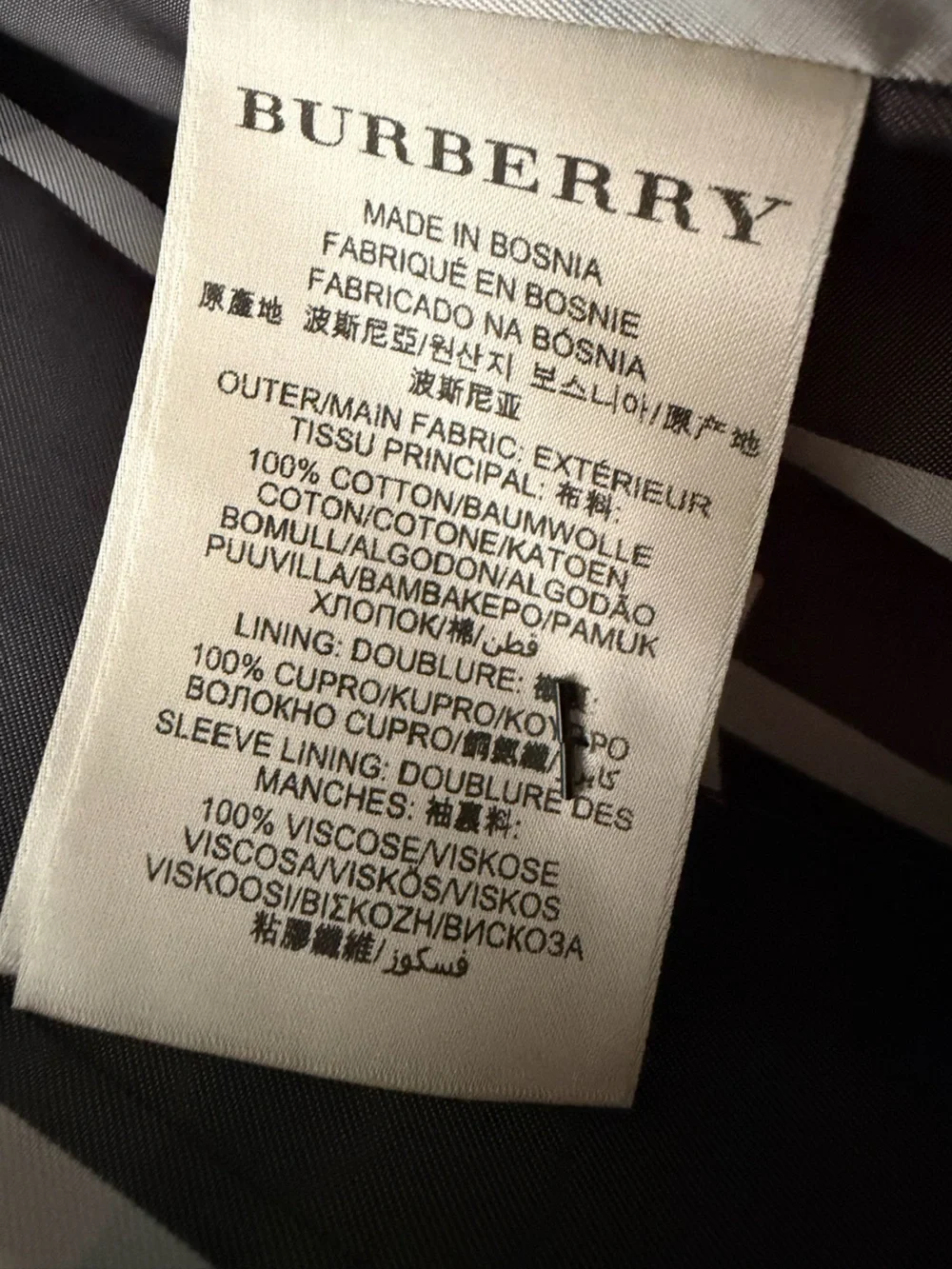 BURBERRY | Double Breasted Navy Cotton
Trench Coat Gold Buttons Belted US 6 - Picture 7 of 8